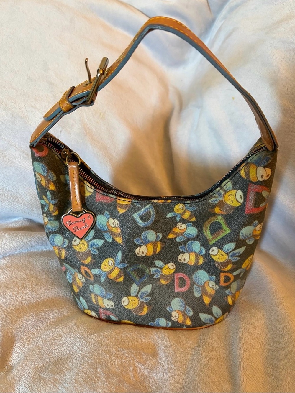 Dooney & Bourke Bee Mini Yellow& Blue GUC